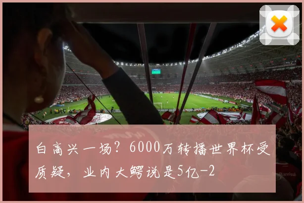 白高兴一场?6000万转播世界杯受质疑,业内大鳄说是5亿